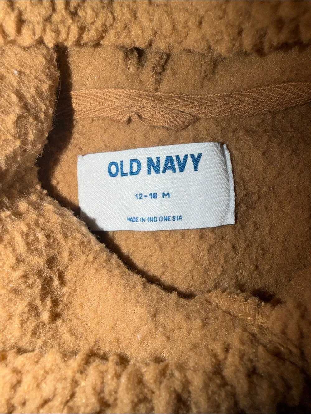 Old Navy’s 12-18 Month Brown Teddy Sherpa Hoodie